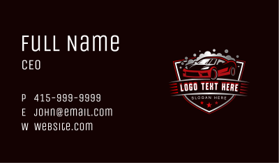 Race Car Detailing Business Card Image Preview