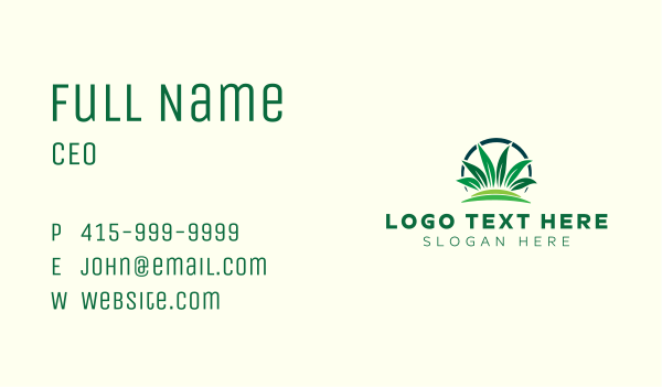 Grass Leaf Landscape Business Card Design Image Preview