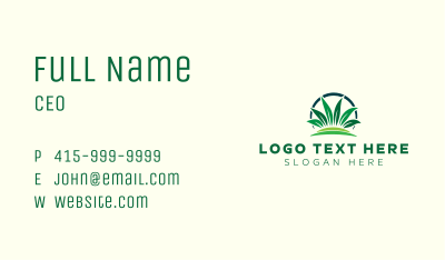 Grass Leaf Landscape Business Card Image Preview