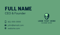 Retro Pixel Skull Business Card Design
