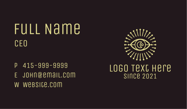 Moon Eye Astrological  Business Card Design Image Preview