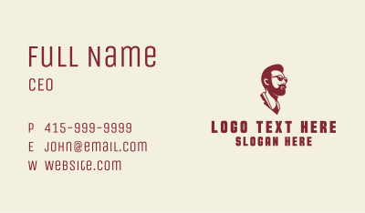 Handsome Man Beard  Business Card Image Preview