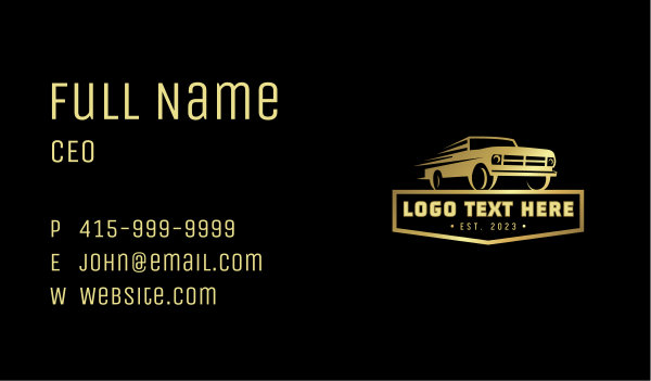 Pickup Car Automotive Business Card Design Image Preview