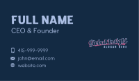 Cursive Graffiti Wordmark Business Card Design