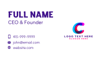 Creative Business Brand Letter C Business Card Design