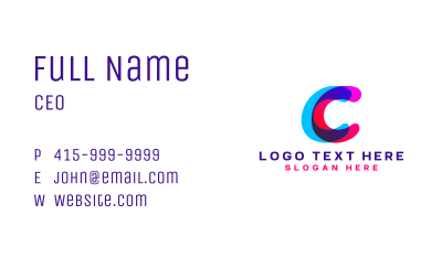 Creative Business Brand Letter C Business Card Image Preview