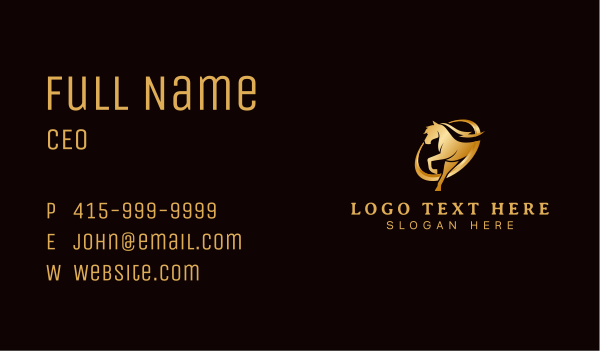 Running Horse Equine Business Card Design Image Preview