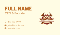 Saw Hammer Woodwork  Business Card Image Preview