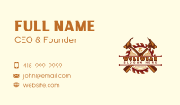 Saw Hammer Woodwork  Business Card Image Preview