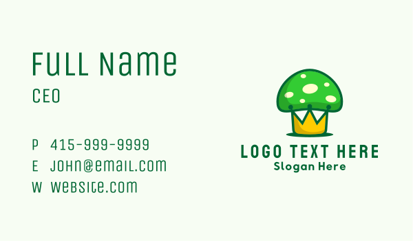 Mushroom Crown Business Card Design Image Preview