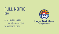 Multicolor Smiling Boy Business Card Image Preview