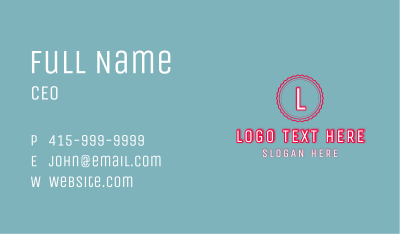 Glowing Clean Patisserie Letter Business Card Image Preview