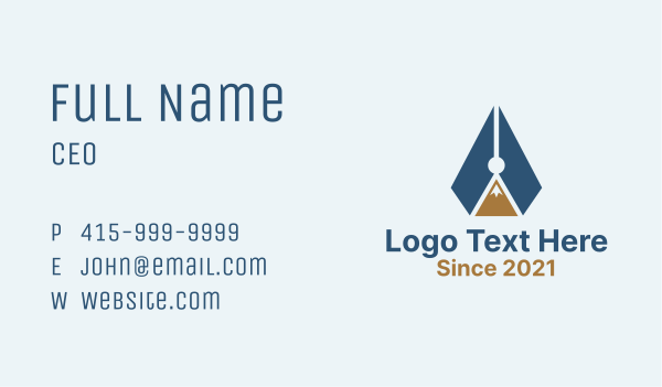 Mountain Pen Peak Business Card Design Image Preview