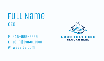 House Pressure Washer Cleaning Business Card Image Preview