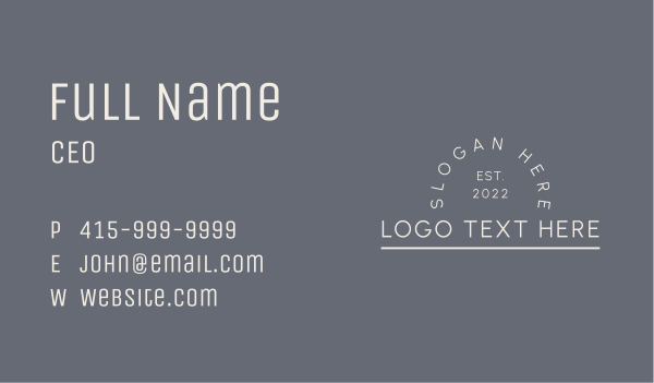 Classic Clothing Brand Wordmark Business Card Design Image Preview