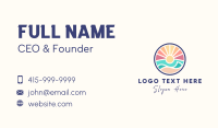 Summer Sunset Island Business Card Image Preview