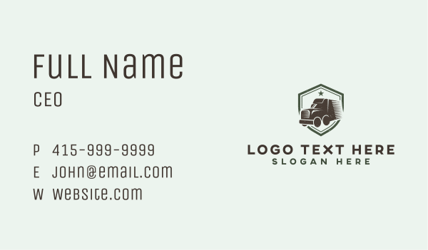 Truck Transportation Vehicle Business Card Design Image Preview
