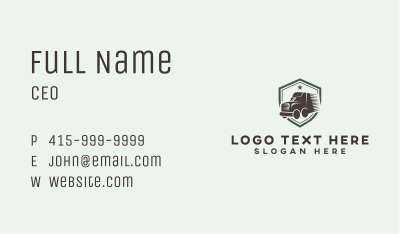 Truck Transportation Vehicle Business Card Image Preview