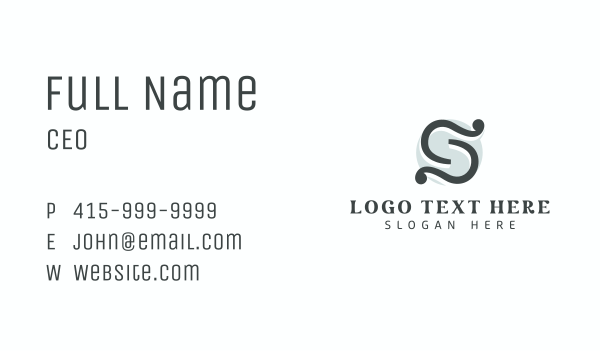 Jewelry Boutique Letter S Business Card Design Image Preview