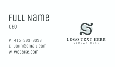 Jewelry Boutique Letter S Business Card Image Preview