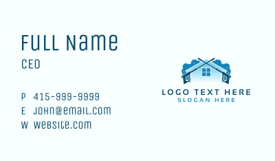 House Bubble Pressure Wash Business Card Image Preview