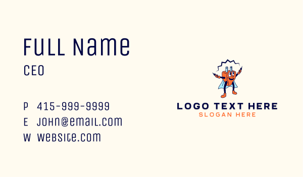 Superhero Energy Plug  Business Card Design Image Preview