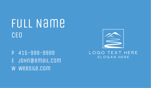 High Mountain Camping Business Card Design Image Preview