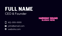 Neon Light Wordmark Business Card Image Preview