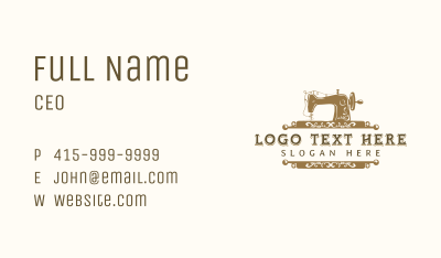 Vintage Boutique Tailoring Business Card Image Preview