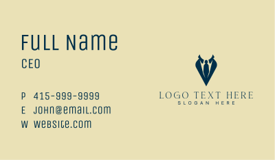 Corporate Suit Necktie Business Card Image Preview