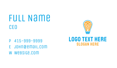 Human Network Lightbulb Business Card Image Preview