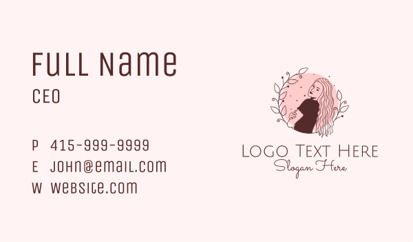 Lady Fashion Hairstylist Business Card Design Image Preview