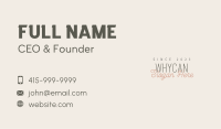 Fashion Boutique Signature Wordmark Business Card Image Preview