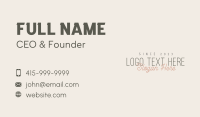 Fashion Boutique Signature Wordmark Business Card Image Preview