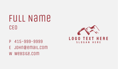 Mountain Excavator Machinery Business Card Image Preview