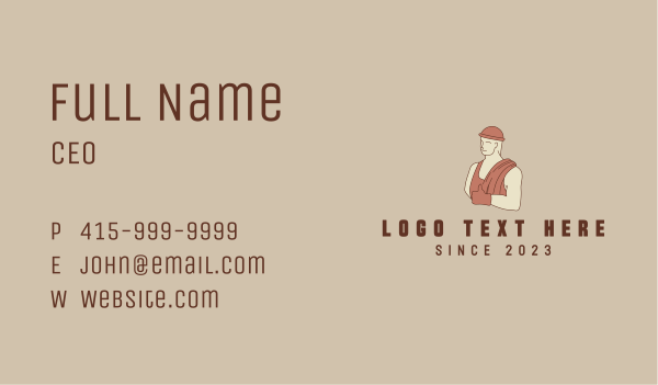 Construction Worker Mascot Business Card Design Image Preview