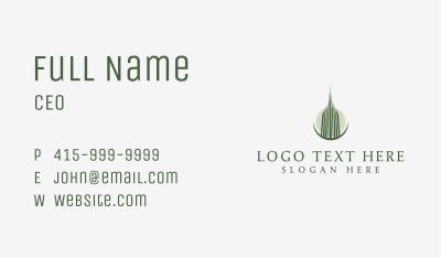 Green Tower Building Business Card Image Preview
