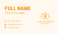 Orange Leaf Outline  Business Card Image Preview