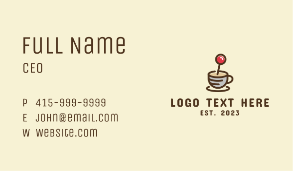 Coffee Cup Joystick Business Card Design Image Preview