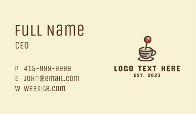 Coffee Cup Joystick Business Card Image Preview