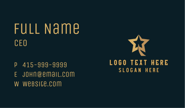 Star Event Planner Business Card Design Image Preview