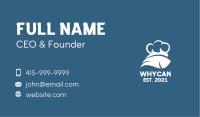 White Fish Chef Hat  Business Card Image Preview