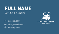 White Fish Chef Hat  Business Card Image Preview