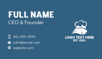 White Fish Chef Hat  Business Card Preview