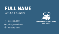 White Fish Chef Hat  Business Card Image Preview