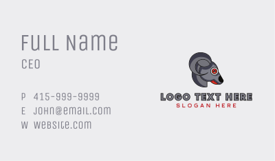 Grey Goat Head  Business Card Image Preview
