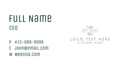 Floral Wedding Boutique Business Card Image Preview