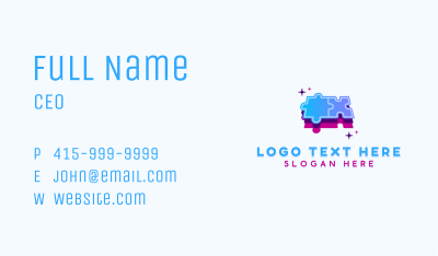 Puzzle Educational Game Business Card Image Preview