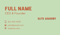 Generic Rustic Brand Wordmark Business Card Design