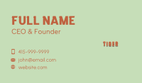Generic Rustic Brand Wordmark Business Card Image Preview